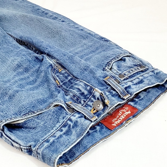 Arizona Relaxed Straight Blue Jeans Sz 8 Slim Kids - Picture 1 of 8